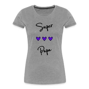WEIHNACHTEN. JAHR. JAHRESTAG. RUHESTAND. LIEBE. FEST - Frauen Premium Bio T-Shirt - Grau meliert - Vorne - Mia (176cm)