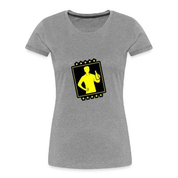 Bier Trinken Party - Frauen Premium Bio T-Shirt - Grau meliert - Vorne - Mia (176cm)