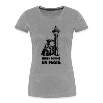 Feigling leckt die Stange - Frauen Premium Bio T-Shirt - Grau meliert - Vorne - Mia (176cm)