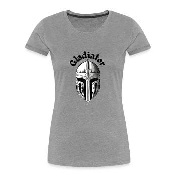 Gladiator - Women's Premium Organic T-Shirt - heather grey - Front - Mia (176cm)