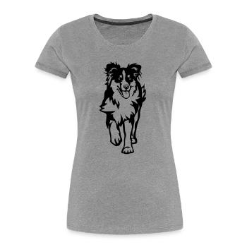 Australian Shepherd - Women's Premium Organic T-Shirt - heather grey - Front - Mia (176cm)