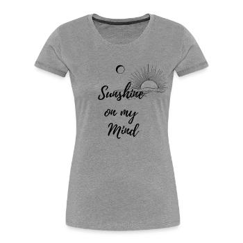 Sunshine on my Mind (2) - Frauen Premium Bio T-Shirt - Grau meliert - Vorne - Mia (176cm)