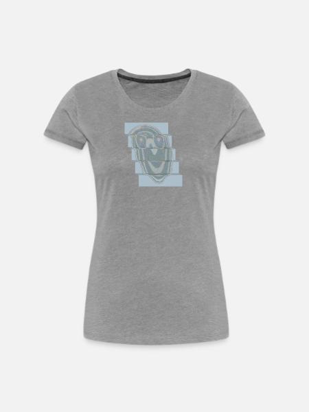 smile - Frauen Premium Bio T-Shirt - Grau meliert