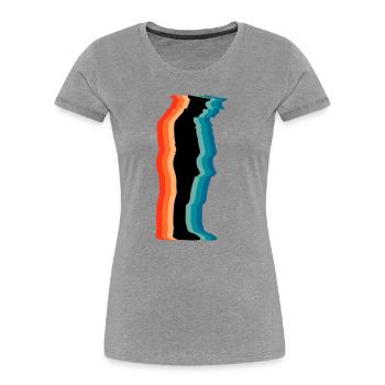 olice Officer Retro Silhouette Vintage Law Enforce - Women's Premium Organic T-Shirt - heather grey - Front - Mia (176cm)