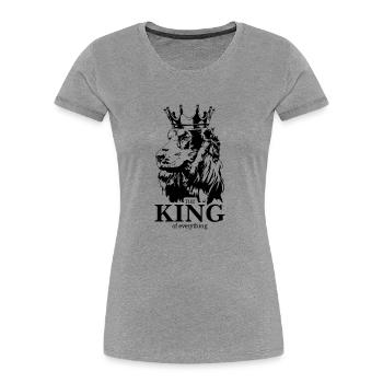 COCKER SPANIEL King Chien Disant Chiens Wilsigns - T-shirt bio Premium Femme - gris chiné - Devant - Mia (176cm)