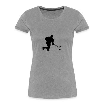 eishockey - Women's Premium Organic T-Shirt - heather grey - Front - Mia (176cm)