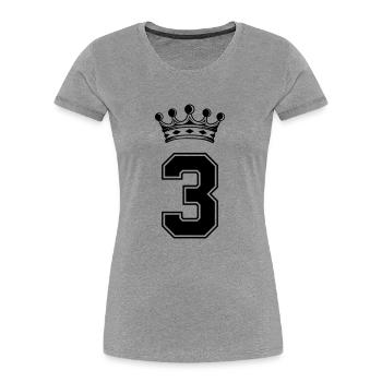 3 krone - Frauen Premium Bio T-Shirt - Grau meliert - Vorne - Mia (176cm)