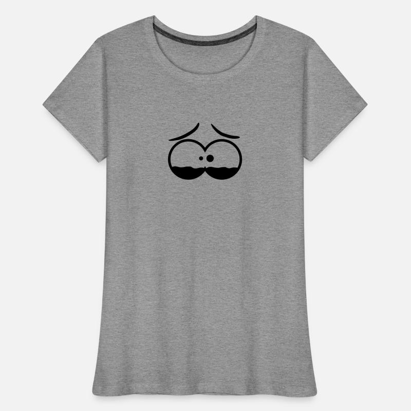 Sad Comic Face Women's Premium Organic T-Shirt