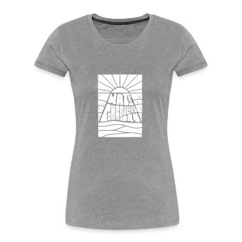 Föhr - immer ein guter Tag für Insel-Fans - Frauen Premium Bio T-Shirt - Grau meliert - Vorne - Mia (176cm)