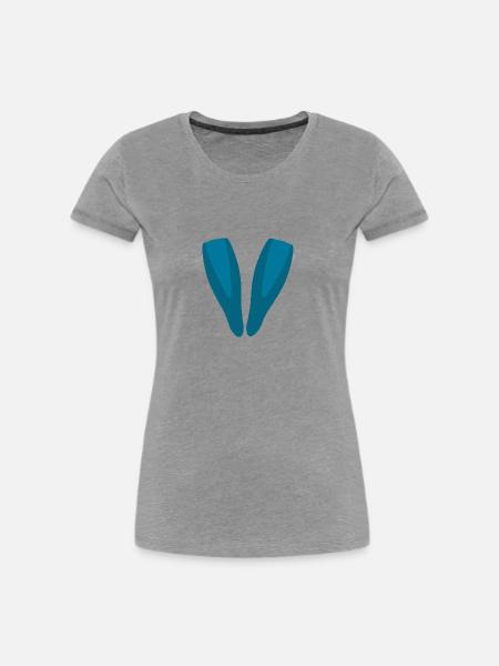 Flossen - Frauen Premium Bio T-Shirt - Grau meliert