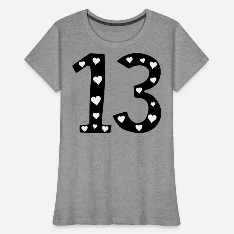 13 Geburtstag mit Herz Frauen Premium Bio T-Shirt