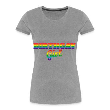 Geburtgay Girl Lgbt Gay Pride Alles Gute Zum - Frauen Premium Bio T-Shirt - Grau meliert - Vorne - Mia (176cm)
