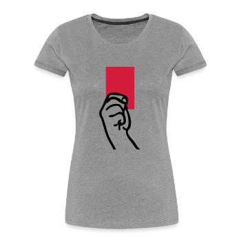 juge - T-shirt bio Premium Femme - gris chiné - Devant - Mia (176cm)