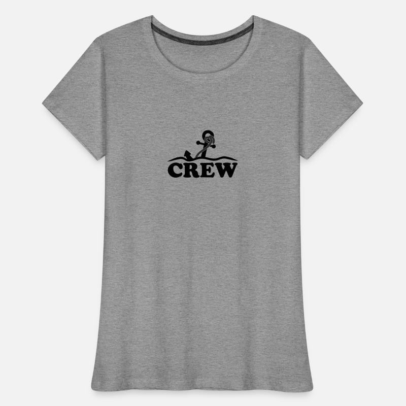 Ancre sous l'eau vagues conception d'équipage T-shirt bio Premium Femme