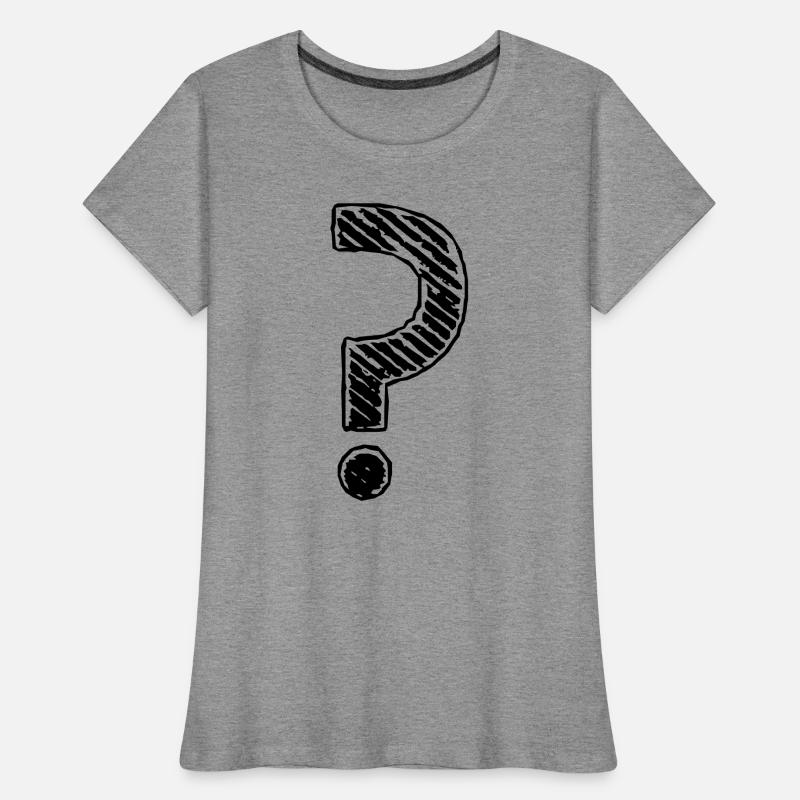 Point d'interrogation rayures regard grunge T-shirt bio Premium Femme
