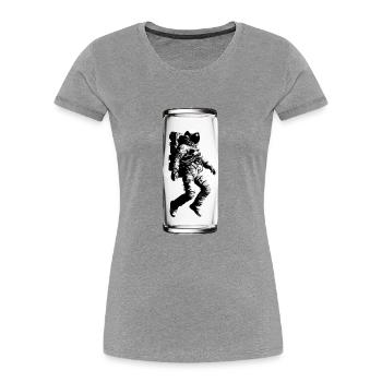 Astronaut in glass - Women's Premium Organic T-Shirt - heather grey - Front - Mia (176cm)