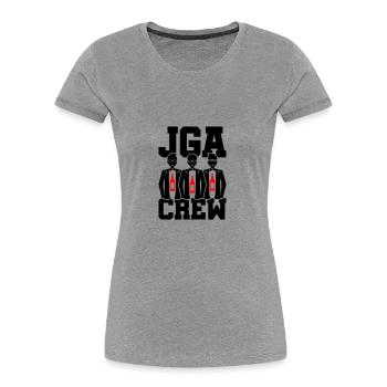 Bachelor Party Crew - Women's Premium Organic T-Shirt - heather grey - Front - Mia (176cm)