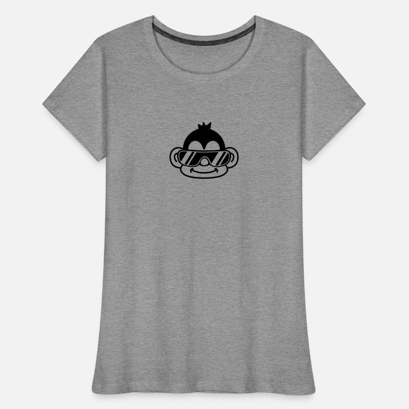Cool Monkey Face Frauen Premium Bio T-Shirt
