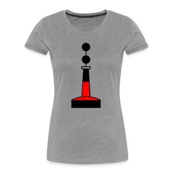 Tonne - Boje Nordsee Segeln Ostsee Maritim - Frauen Premium Bio T-Shirt - Grau meliert - Vorne - Mia (176cm)