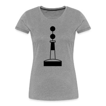 Tonne - Boje Nordsee Segeln Ostsee Maritim - Frauen Premium Bio T-Shirt - Grau meliert - Vorne - Mia (176cm)