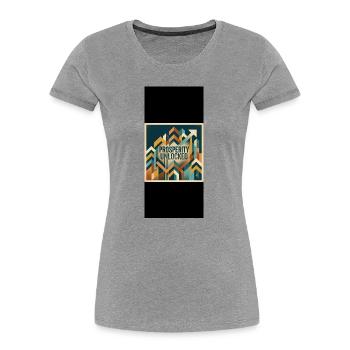 Eigentumsfreischaltung - Frauen Premium Bio T-Shirt - Grau meliert - Vorne - Mia (176cm)