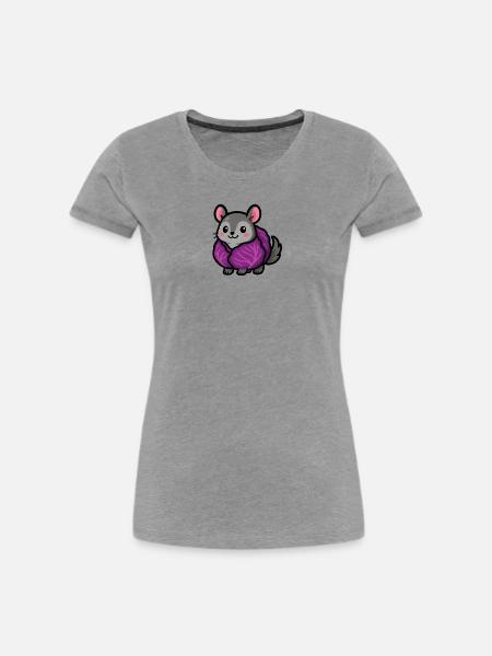 Chinchi-Kohl - Frauen Premium Bio T-Shirt - Grau meliert