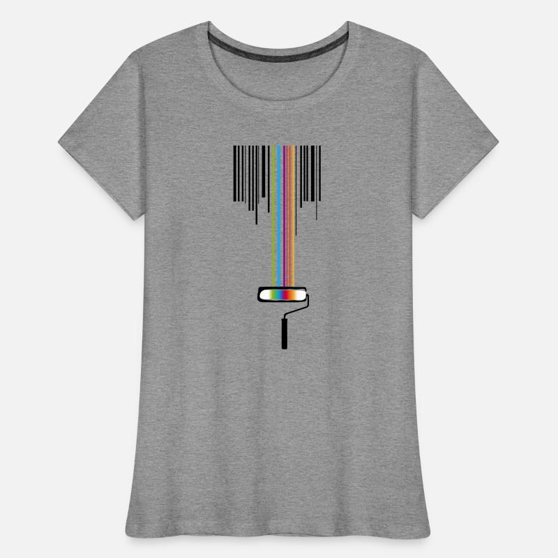 Farbrolle mit Strichcode Frauen Premium Bio T-Shirt
