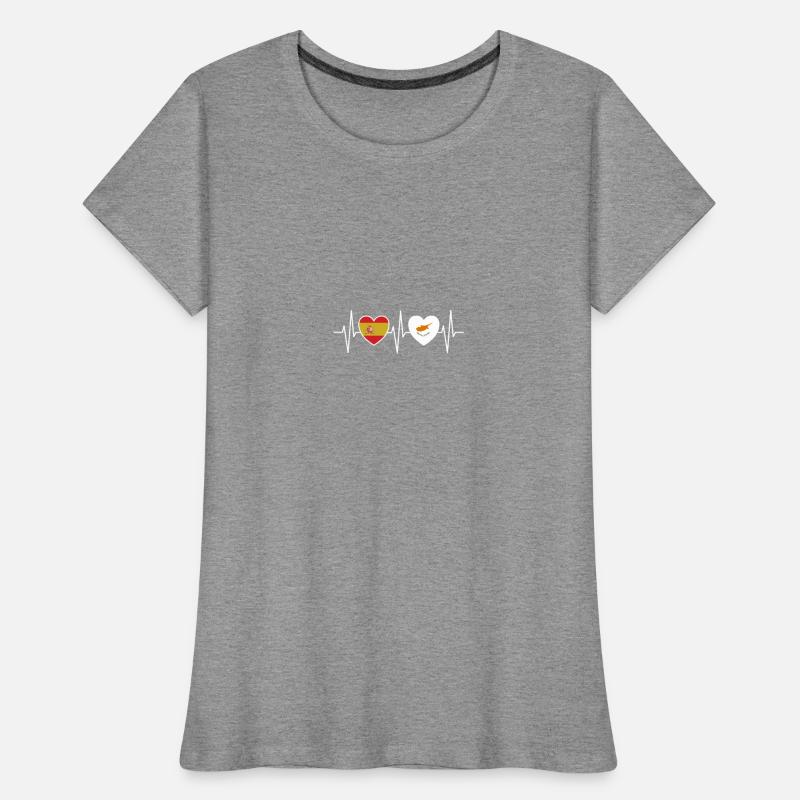 Espagne et Chypre Drapeau chypriote Drapeaux T-shirt bio Premium Femme