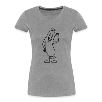 Wurst - Frauen Premium Bio T-Shirt - Grau meliert - Vorne - Mia (176cm)
