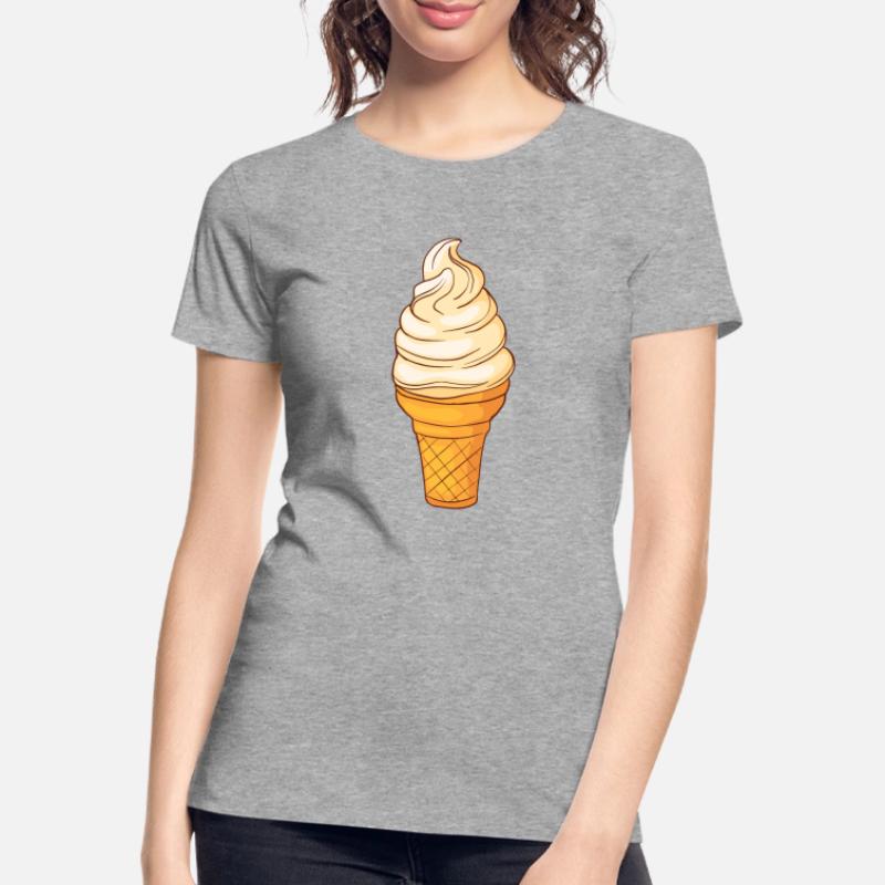 Softeis Eis Speiseeis Eiskrem Eiscreme Kugeleis Frauen Premium Bio T-Shirt