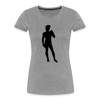 My new friend - Women's Premium Organic T-Shirt - heather grey - Front - Mia (176cm)