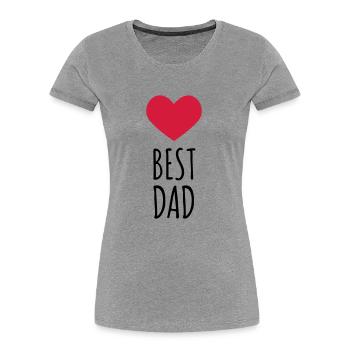 Best Dad (dh) - Frauen Premium Bio T-Shirt - Grau meliert - Vorne - Mia (176cm)