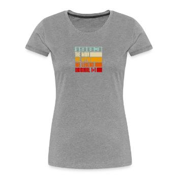 1983 The Man Myth Legend Original - Women's Premium Organic T-Shirt - heather grey - Front - Mia (176cm)