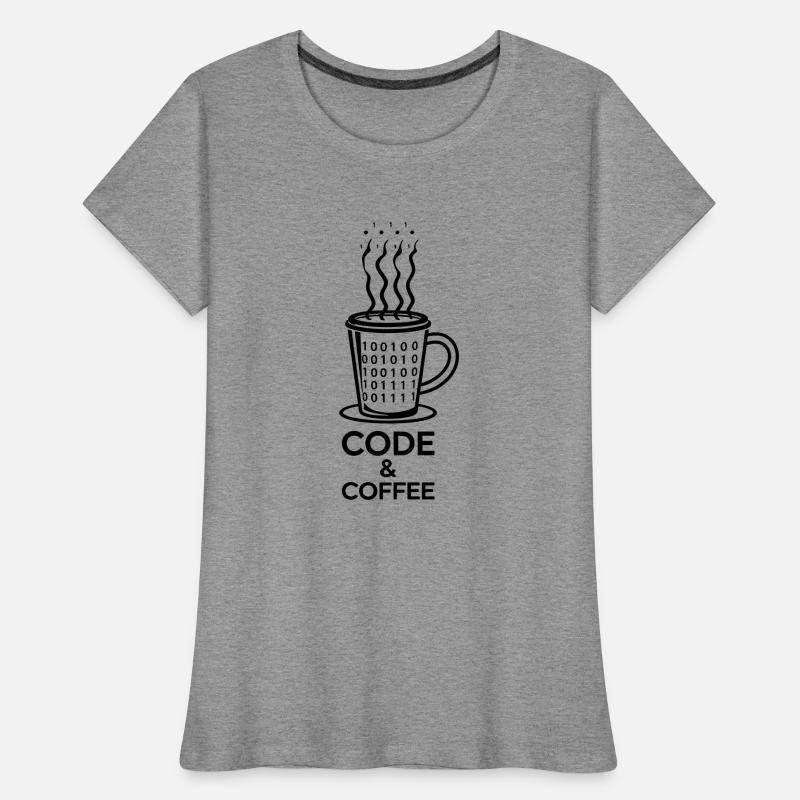 Code & Coffee – Perfektes Duo Frauen Premium Bio T-Shirt