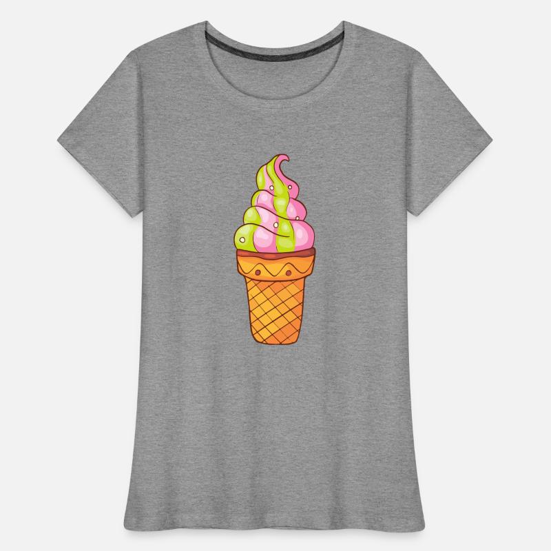 Softeis Eis Speiseeis Eiskrem Eiscreme Kugeleis Frauen Premium Bio T-Shirt