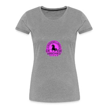 Junggesellinnenabschied Crew Einhorn Braut - Frauen Premium Bio T-Shirt - Grau meliert - Vorne - Mia (176cm)