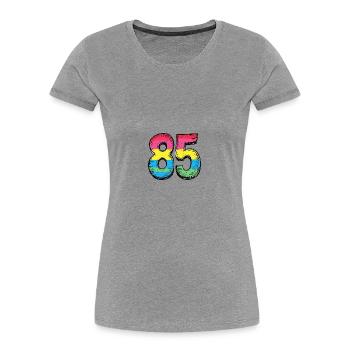 85 Number Symbol - Women's Premium Organic T-Shirt - heather grey - Front - Mia (176cm)