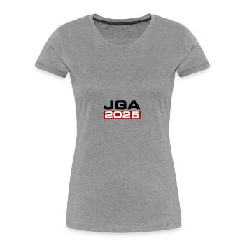 Jga 2025 - Frauen Premium Bio T-Shirt - Grau meliert - Vorne - Mia (176cm)