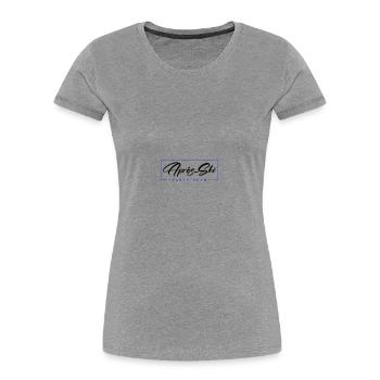 Apres Ski Party Team - Frauen Premium Bio T-Shirt - Grau meliert - Vorne - Mia (176cm)