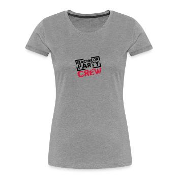 Bachelor Party Crew Stempel Design - Women's Premium Organic T-Shirt - heather grey - Front - Mia (176cm)
