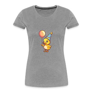 Duck Birthday Baby - Women's Premium Organic T-Shirt - heather grey - Front - Mia (176cm)