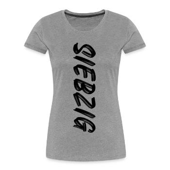 70. Geburtstag / Siebzig / 70 - Frauen Premium Bio T-Shirt - Grau meliert - Vorne - Mia (176cm)
