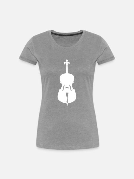 cello - Frauen Premium Bio T-Shirt - Grau meliert