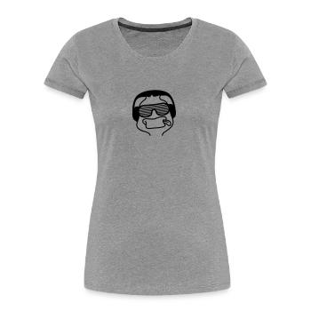 Party Duck - Frauen Premium Bio T-Shirt - Grau meliert - Vorne - Mia (176cm)