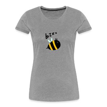 Bzzz - Frauen Premium Bio T-Shirt - Grau meliert - Vorne - Mia (176cm)