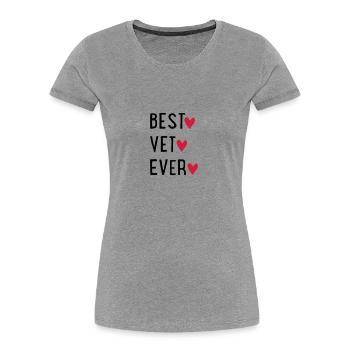 Tierarzt - Frauen Premium Bio T-Shirt - Grau meliert - Vorne - Mia (176cm)