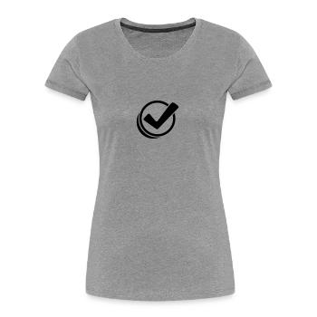 Haken Design - Women's Premium Organic T-Shirt - heather grey - Front - Mia (176cm)