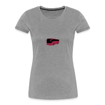 Reisebus - Frauen Premium Bio T-Shirt - Grau meliert - Vorne - Mia (176cm)