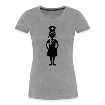 Nurse Caregiver - Women's Premium Organic T-Shirt - heather grey - Front - Mia (176cm)