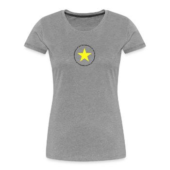Mantric 2 - I am - Women's Premium Organic T-Shirt - heather grey - Front - Mia (176cm)